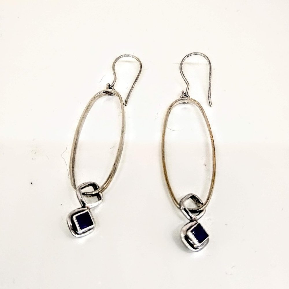 NWOT Sterling Silver and Amethyst statement earrings